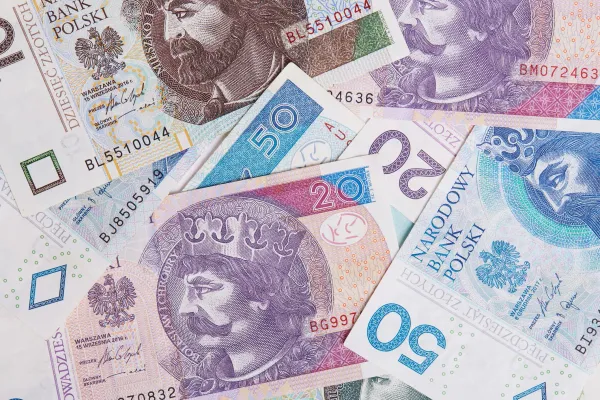 Zlotys on display